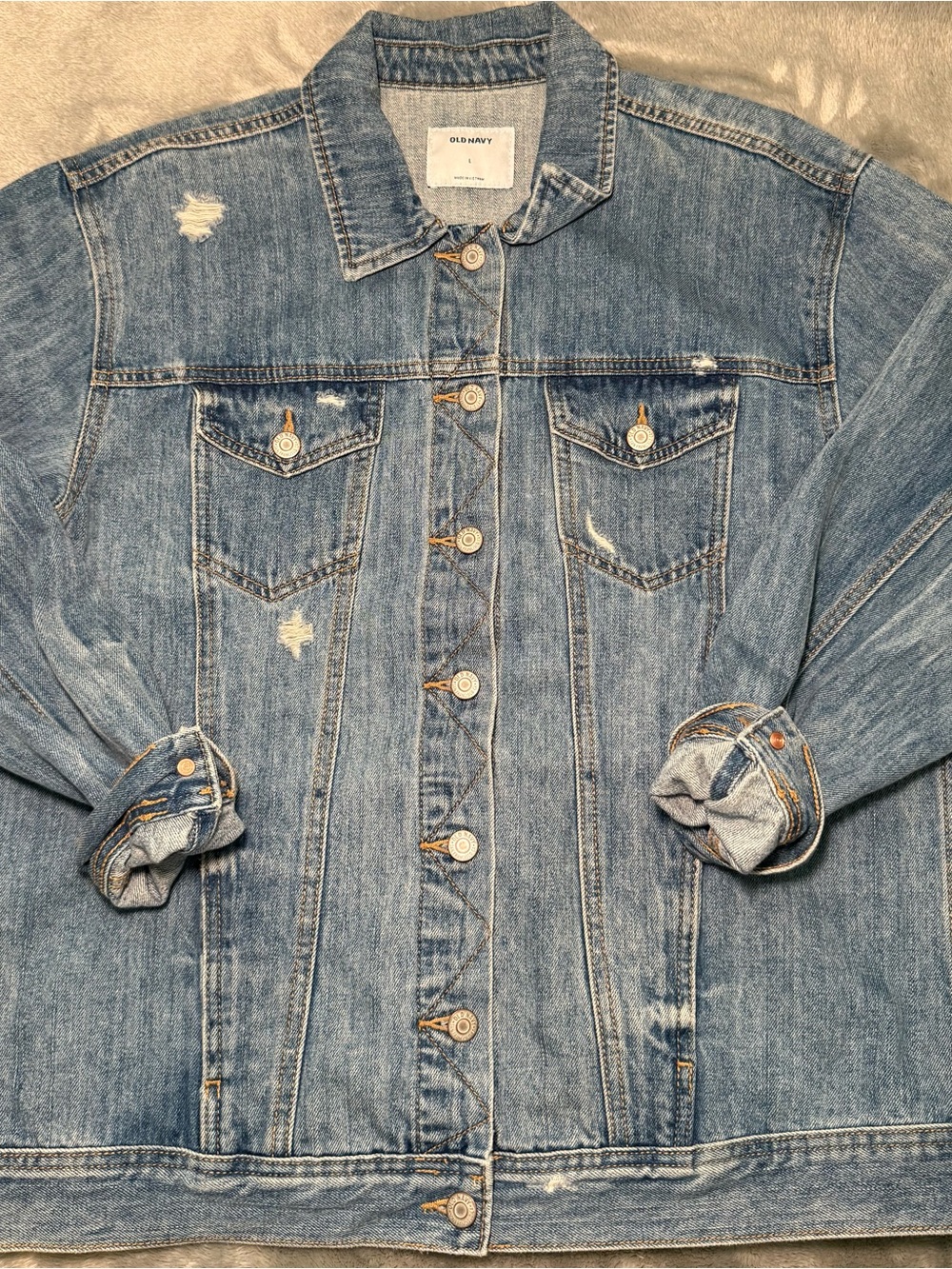 Old Navy Oversized Denim Trucker Jacket